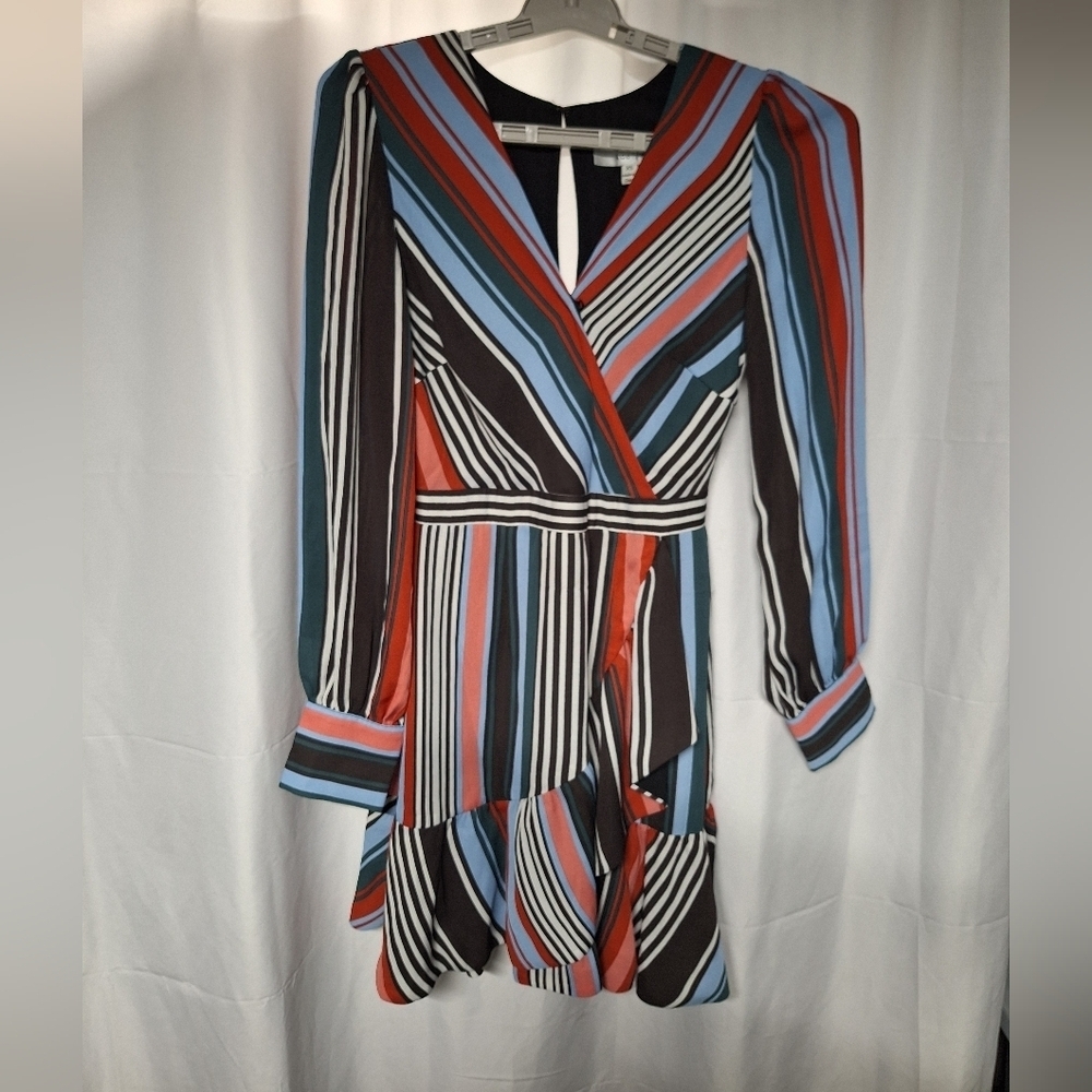 Adelyn Rae Multicolor Striped Midi Dress